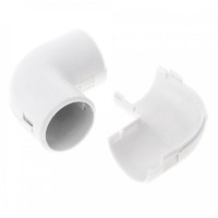 Соединитель угловой разборный белый д20 (50шт/800шт уп/кор) Промрукав (PR.07520б)