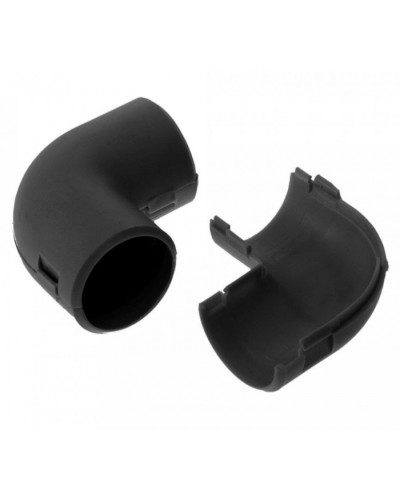 Соединитель угловой разборный черный д25 (30шт/480шт уп/кор) Промрукав (PR13.0193) в Таганроге Повороты, муфты, тройники Pintop.ru