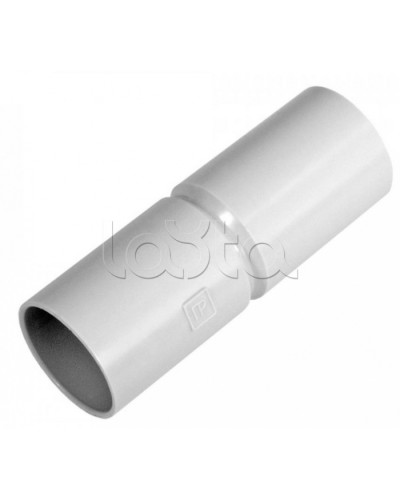 Патрубок-муфта д16 безгалогенная (HF) атмосферостойкая серая (100шт/1200шт уп/кор) Промрукав (PR13.0350) в Таганроге Повороты, муфты, тройники Pintop.ru