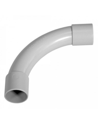 Соединитель угловой д16 безгалогенный (HF) атмосферостойкий серый (70шт/980шт уп/кор) Промрукав (PR13.0356) в Таганроге Повороты, муфты, тройники Pintop.ru