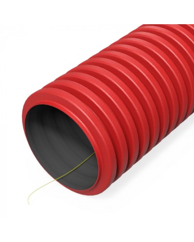 Труба гофр. двуст. ПНД гибкая тип 1250 (SN33) с/з красная d90 мм (50м/100м уп/пал) Промрукав (PR15.00980) в Таганроге Труба гофрированная Pintop.ru