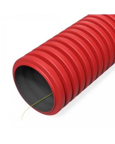 Труба гофрированная двустенная ПНД гибкая тип 1250 (SN63) с/з красная d50 мм (50 м/уп Промрукав (PR15.00993) в Таганроге Труба гофрированная Pintop.ru