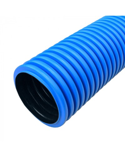 Труба гофр. двуст. ПНД жесткая тип 1250 (SN23) синяя d125 мм 5,7м (34,2м/уп) Промрукав (PR15.01054) в Таганроге Труба гофрированная Pintop.ru