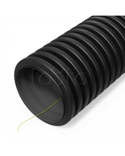 Труба гофр двустенная ПНД гибкая тип 450 (SN29) ст к ультраф с/з черная d40 мм (50м/уп) Промрукав (PR15.0319) в Таганроге Труба гофрированная Pintop.ru