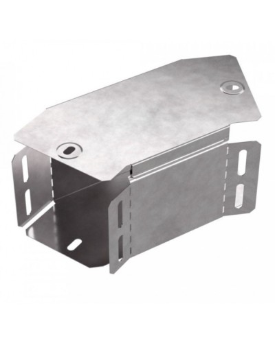 Угол горизонтальный 45 градусов с крышкой Стандарт 100х100 Промрукав (PR16.0425) в Таганроге Аксессуары для лотков Pintop.ru