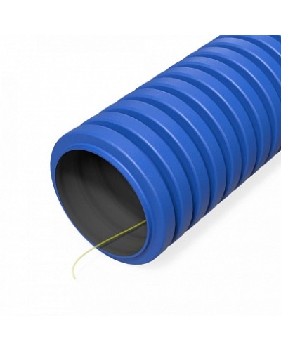 Труба гофрированная двустенная ПНД гибкая тип 450 (SN29) с/з синяя d40 мм (150м/уп) Промрукав (PR15.0273) в Таганроге Труба гофрированная Pintop.ru
