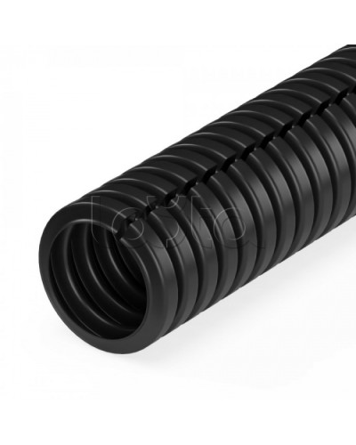 Труба гофрированная ПА негорючая (НГ) стойкая к ультрафиолету разрезная черная dвн 5 мм, dнар 7,2 мм (10м/уп) Промрукав (PR02.0320) в Таганроге Труба гофрированная Pintop.ru