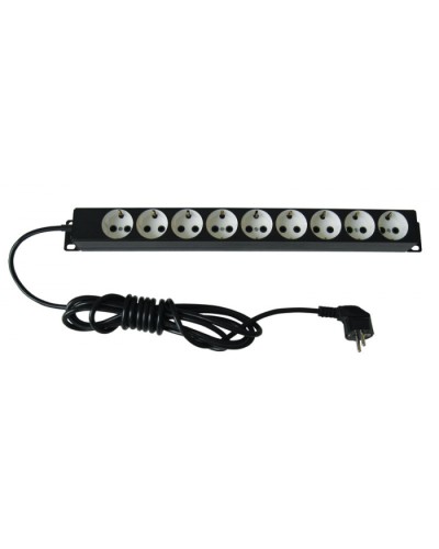 Блок силовых розеток 19 со шнуром (2 м.) без выключателя, 9 розеток ЦМО БР-9П-Ш-9005 в Таганроге Блоки розеток Pintop.ru