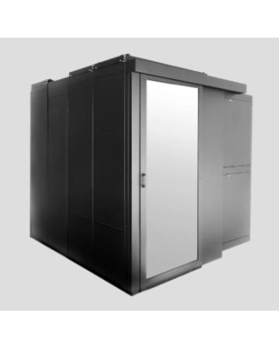 Дверь однорядного коридора поликарбонат сдвижная 42U для шкафов серии ШТК-СП-42.×.× ЦМО ЦОД-СП-Д1-42-9005 в Таганроге Аксессуары для стоек и шкафов Pintop.ru