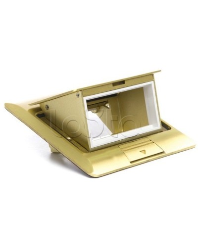 Люк в пол на 2 модуля (45х45мм), латунь Экопласт 70020 в Таганроге Системы лючков и колонн Pintop.ru