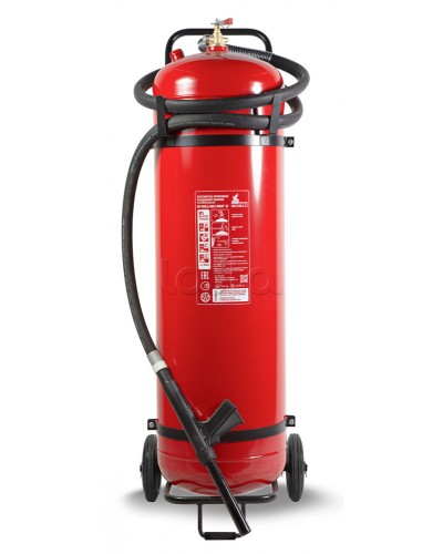 Огнетушитель ПОЖТЕХНИКА ОП-100(з) МИГ на тележке с перекрывным стволом (10А, 233В-2, С, Е) (баллон 125л., ОТВ-100кг) в Таганроге Огнетушители Pintop.ru