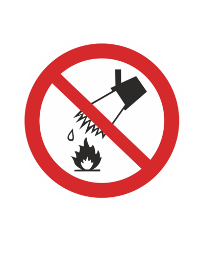 Знак P 04 Запрещается тушить водой 200х200 мм, пленка самоклеящаяся ГОСТ Р 12.4.026-2015 EKF (an-p-04) в Таганроге Дополнительное оборудование для ОПС Pintop.ru