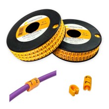 Клипса маркировочная на кабель диаметром 3.6–7.4 мм, символ "-", 500 шт., желтая LANMASTER LAN-MCC-EC2-/500-YL