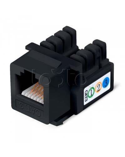 Вставка Cabeus KJ-RJ12-90-BK в Таганроге Модули Keystone Pintop.ru