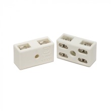 Клемма керам. латунь 6 мм² 2 пары на 8 контактов (5 шт/уп) Промрукав (PR08.7164)