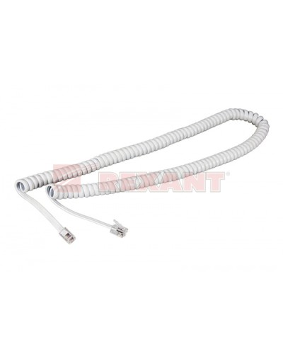 Шнур витой трубочный телефонный белый 7 м (10шт/уп) REXANT 18-2071 в Таганроге Патч-корды и пигтейлы Pintop.ru