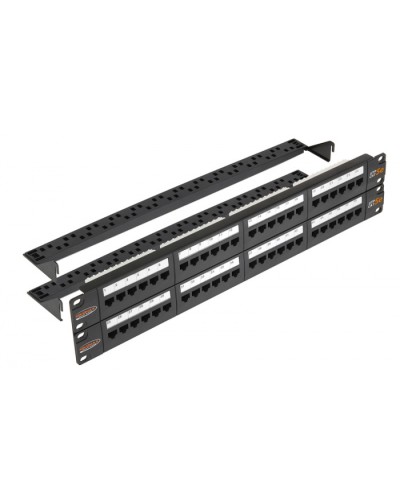 Патч-панель 19, 2U, 48xRJ45 NIKOMAX (NMC-RP48UD2-2U-BK) в Таганроге Патч панель Pintop.ru