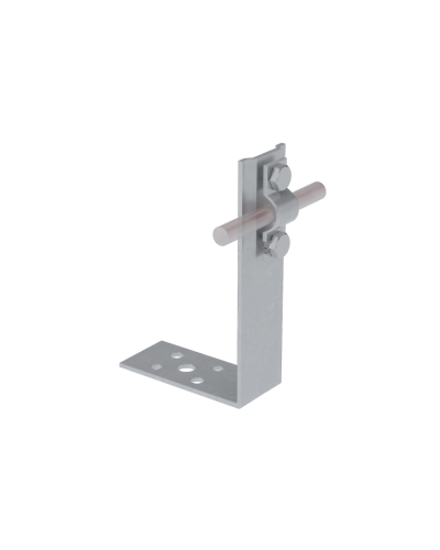 Угловой держатель болтовой для прутка Ø 5-10 мм H150 мм CU КМ-Профиль (UDB-H150-D5-10 CU) в Таганроге Монтажные материалы Pintop.ru