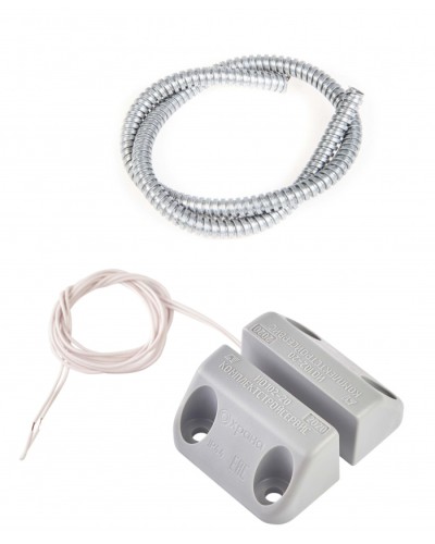 Извещатель охранный точечный магнитоконтактный накладной Комплектстройсервис ИО 102-20 Б2П (3) (металлический рукав) в Таганроге Извещатели охранные Pintop.ru