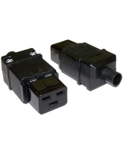 Вилка Lanmaster LAN-IEC-320-C19 IEC 60320 C19 16A 250V black в Таганроге Коммутационные изделия Pintop.ru