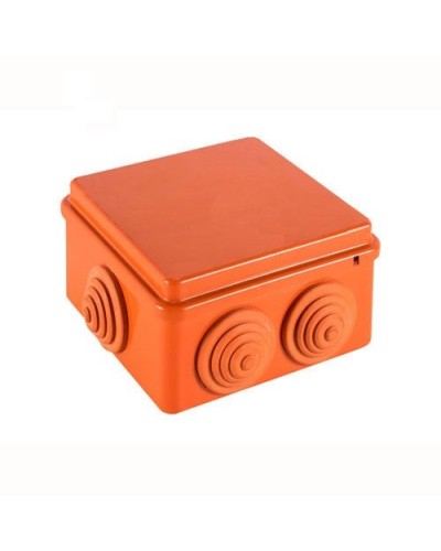 JBS100 Коробка огн. E110, о/п 100х100х55мм, без галогена, 6 вых., IP55, 10P, (0,15-2,5 мм2), цвет оранж. Экопласт (43427HF) в Таганроге Распределительные коробки Pintop.ru