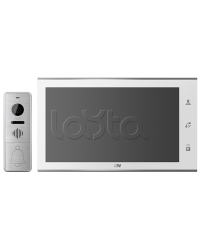 Комплектвидеодомофона CTV-DP4105AHD (белый) в Таганроге Комплекты домофонов Pintop.ru