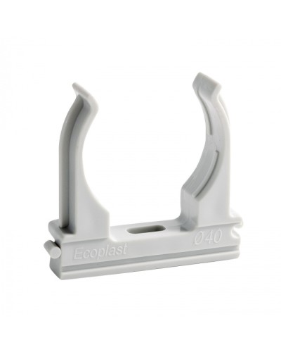 CF40G Держатель (клипса), без галогена, для труб D40мм (10шт) Экопласт (41740-10HF) в Таганроге Держатели, клипсы, скобы Pintop.ru