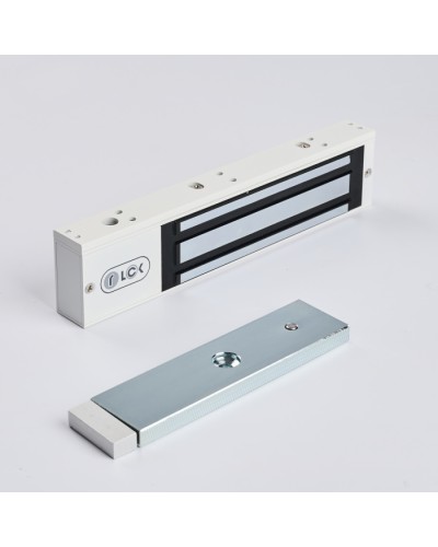 R-Lock RL-EM280-LSW - Электромагнитный замкок, 280кг, DC12/24B, цвет белый, RAL9016(белый), два датчика втроены в корпус замка: датчик Холла и магнито-контактный датчик в Таганроге Электромагнитные замки Pintop.ru