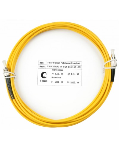 Шнур оптический simplex FC-ST 9/125 sm 15м LSZH Cabeus FOP(s)-9-FC-ST-15m в Таганроге Патч-корды оптические Pintop.ru