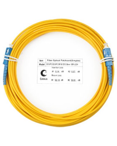 Патч-корд волоконно-оптический (шнур) SM 9/125 simplex SC-SC LSZH (10м) Cabeus FOP(s)-9-SC-SC-10m в Таганроге Патч-корды оптические Pintop.ru