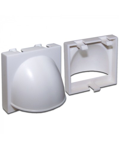 Кабельный ввод открытый, 45х45, белый LANMASTER (LAN-SIP-23CO-WH) в Таганроге Аксессуары для кабель-канала Pintop.ru