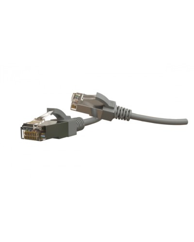 Патч-корд S/FTP Hyperline (PC-LPT-SFTP-RJ45-RJ45-C6-2M-LSZH-GY) в Таганроге Патчкорды (медные) Pintop.ru