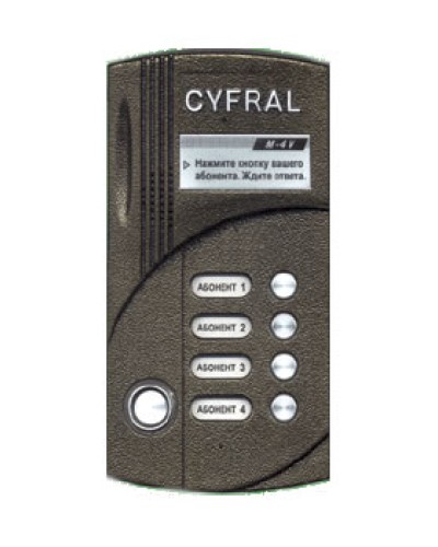 Блок вызова видеодомофона на 4 абонентов Цифрал M-4M/TVС в Таганроге Блоки вызова многоабонентные Pintop.ru