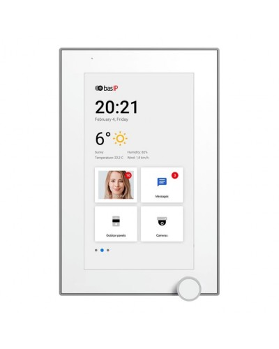 IP-видеодомофон BAS-IP AZ-07L WHITE в Таганроге Абонентские IP устройства Pintop.ru