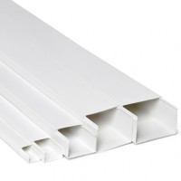 Кабель-канал 15x10x2000, двойной замок, белый (ПожТехКабель)