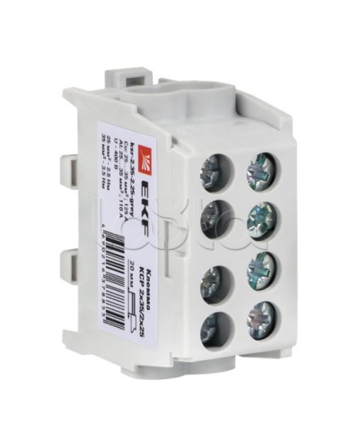 Клемма распределительная КСР с двойным винтом 2x35/2x25 серая EKF PROxima (ksr-2.35-2.25-grey) в Таганроге Клеммные колодки Pintop.ru