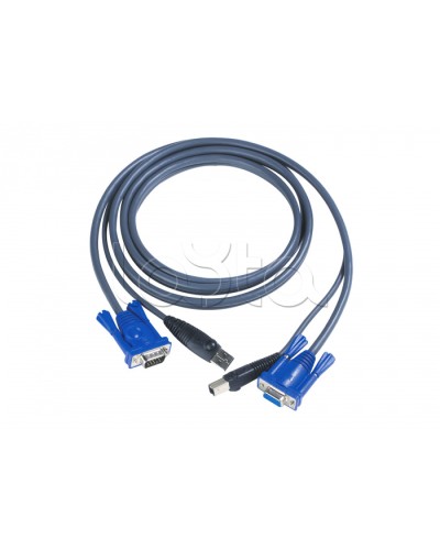 КВМ-кабель с интерфейсами USB, VGA (3м) ATEN 2L-5003U в Таганроге Видеоусилители, Модуляторы, Делители Pintop.ru