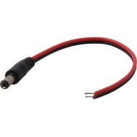 Разъем питания DC штекер 2,5х5,5мм с проводом 20 см REXANT 14-0324