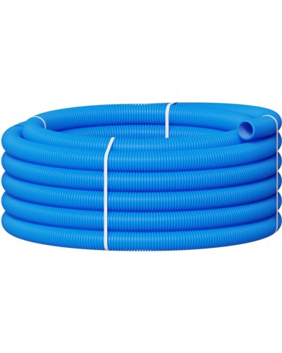 Вентиляционная труба гибкая двустенная для воздуховода (ПНД) D90мм цвет голубой(1шт=50м) Экопласт 803090TR-1 в Таганроге Гладкая труба Pintop.ru