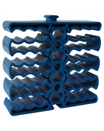 Кабельная гребенка на 24 кабеля, синяя LANMASTER (LAN-CCLP24-BL) в Таганроге Аксессуары для стоек и шкафов Pintop.ru