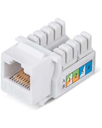 Модуль Keystone Jack RJ-45(8P8C), UTP неэкранированный, CAT 6, тип 90 градусов, белый REXANT PRO 02-0254 в Таганроге Модули Keystone Pintop.ru