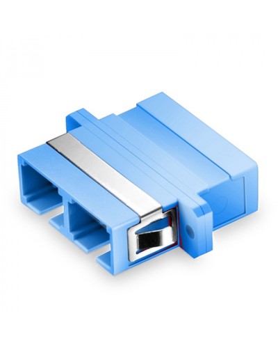 Оптический адаптер OS2, дуплекс SC, с фланцами, синий Eurolan (36A-S2-2S-02BU) в Таганроге Проходные адаптеры и розетки оптические Pintop.ru