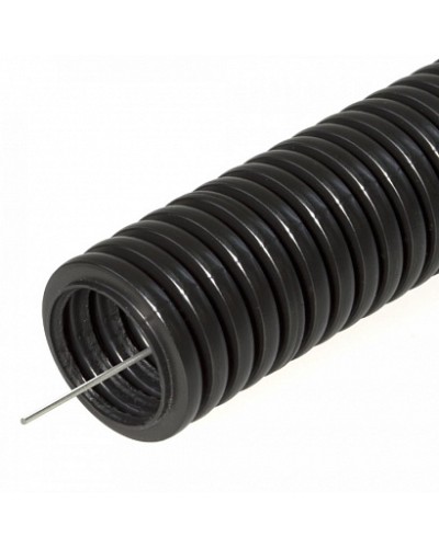 Труба гофрированная ПНД HF d16мм с протяжкой, легкая, безгалогенная Промрукав (100м) 161556 в Таганроге Труба гофрированная Pintop.ru