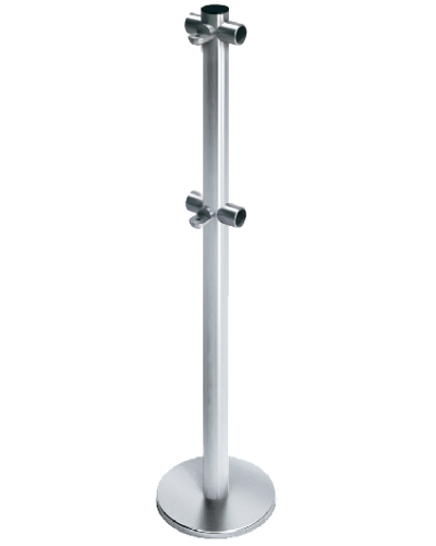 Стойка ограждения с 2-мя полупетлями Т-образная передвижная Oxgard ВЗР2442.09.21 в Таганроге Ограждения Pintop.ru