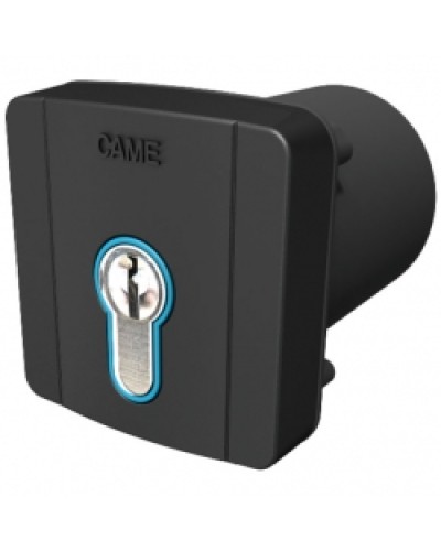 Ключ-выключатель встраиваемый с цилиндром замка DIN и синей подсветкой Came 806SL-0060 в Таганроге Запчасти для шлагбаумов и автоматики Pintop.ru