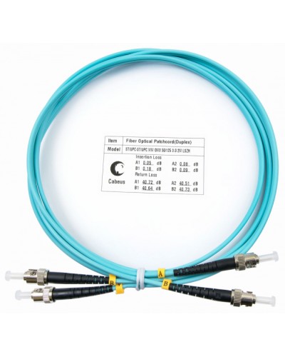 Шнур оптический duplex ST-ST 50/125 mm OM3 1,5м LSZH Cabeus FOP-50-ST-ST-1,5m в Таганроге Патч-корды и пигтейлы Pintop.ru