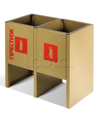 Подставка напольная ПРЕСТИЖ золото под 2 огнетушителя ПОЖТЕХНИКА в Таганроге Аксессуары для огнетушителей Pintop.ru