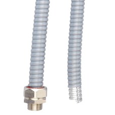 Металлорукав DN 12мм в ПВХ изоляции, Dвн 12,0 мм, Dнар 16,0, 50 м, цвет серый DKC 6071R-012