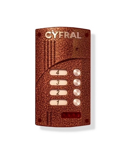 Блок вызова видеодомофона на 4 абонента со встроенным коммутатором Цифрал M-4.1M/VC в Таганроге Блоки вызова многоабонентные Pintop.ru