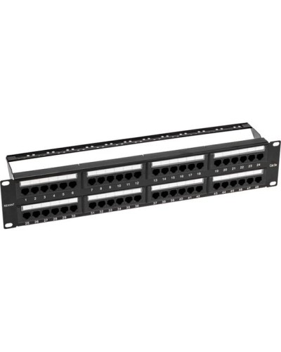 Панель коммутационная с кабельными органайзерами 19, 2U, 48 портов, UTP, RJ-45, CAT 5e REXANT PRO (02-0032) в Таганроге Аксессуары для стоек и шкафов Pintop.ru